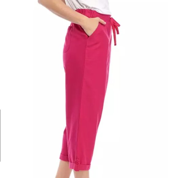 NWT Kim Rogers Women's Lyocell Capris Pink - Picture 3 of 5